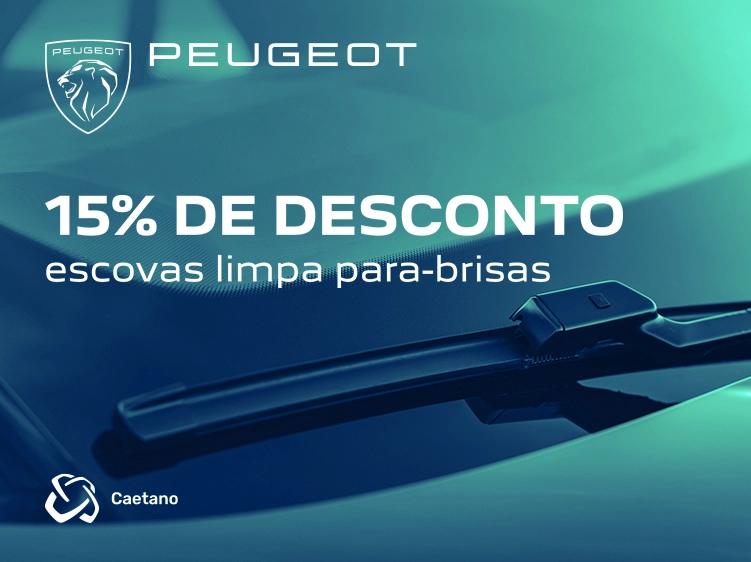 15% OFF EM ESCOVAS LIMPA PARA-BRISAS PEUGEOT